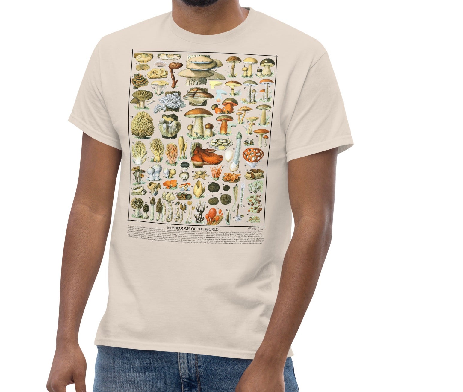T-Shirt Donna Stampa Funghi Vintage – Stile Hippie Estivo – Cotone Morbido, Girocollo Oversize - Foto 3