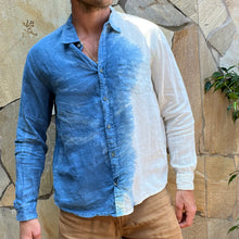 Load image into Gallery viewer, Island Shirt: Half Indigo Linen Long Sleeve