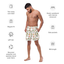 Load image into Gallery viewer, Men's Swim Trunks: Tropical Orchids